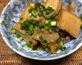 簡単　懐かしい味　厚揚げと豚バラ肉の煮込み作り方6写真