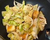 【節約副菜】厚揚げとキャベツのすき焼き風作り方3写真