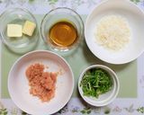 夏休み昼食夕飯明太釜玉チーズうどん作り方1写真