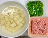 じゃが芋の肉そぼろカレー風味作り方1写真