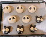 キャワイイ🎃ハロウィン👻ジャックメロンと黒猫🐈⬛作り方16写真