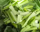 ☆小松菜と鶏むね肉で簡単野菜炒め☆作り方3写真