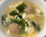 簡単！卵スープ。冷凍肉団子と春雨入り作り方5写真