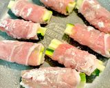 ズッキーニの豚肉巻き作り方3写真