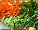 小松菜としらすのストウブ炊込み玄米ご飯作り方1写真
