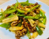 ピーマン絹さやじゃがいも豚肉ピリ辛炒め作り方15写真