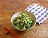 レンジで★ごま油香る！豆苗と豚肉のめんつゆ和え作り方8写真