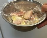 超簡単‼︎! 手羽中長ネギ蒸し♪塩生姜味作り方3写真