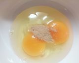 春菊たっぷり炒り卵｜余ったスープ粉で簡単🦊道の駅作り方1写真