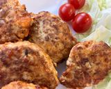 さば水煮缶でハンバーグ　鶏　卵　チーズ作り方7写真