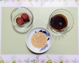 簡単今夜の夕飯！豚しゃぶ梅ぼしポン酢和え作り方1写真