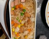 レンジ簡単洋風梅焼き肉味オムライス弁当作り方8写真