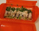 豚肉と豆苗のレンジ蒸し作り方5写真
