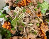 ごろごろひき肉のそぼろ丼作り方4写真