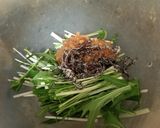水菜となめ茸のあえもの作り方2写真