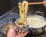 ゆで卵で作った麺と生卵で作った麺の食べ比べ作り方22写真