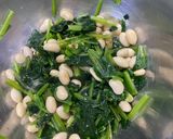 【おうち給食】ほうれん草の豆サラダ作り方3写真