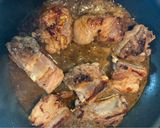 夕食おつまみ肉料理★スペアリブの照り焼き作り方6写真