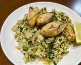 牡蠣のうまみがヤバい!パクチーご飯作り方6写真