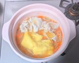 人参ごぼうと餅巾着鍋作り方8写真
