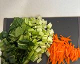 小松菜とにんじんの旨ツナ塩昆布和え作り方1写真