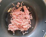 豚ひき肉とキャベツと卵の焼きうどん作り方4写真