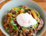 煮るだけ簡単♪長ねぎ牛丼作り方4写真