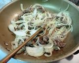 牛肉と玉ねぎのみそだれソテーキンパ作り方1写真