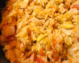 魚肉ソーセージのケチャップライス作り方3写真