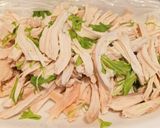 電子レンジで鶏むね肉と水菜の焼肉たれマヨ作り方3写真