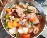 梅干し入り豚汁　醤油味・味噌味作り方10写真