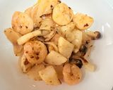 エビと山芋のガーリックバター炒め作り方5写真