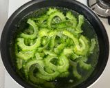 ゴーヤと茹でどりのサラダ作り方5写真
