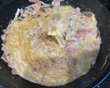 ワンパンで出来る！きのこのクリームパスタ作り方4写真