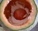 メロン丸ごとケーキ作り方4写真