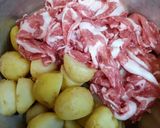 簡単夏の夕飯!居酒屋!豚肉じゃがの煮物作り方5写真