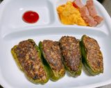 ユーリのために作ったピーマンの肉詰めだ!作り方8写真