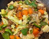 【簡単夕食】挽肉と野菜の甘酢炒め作り方4写真