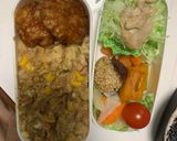 全てレンジ洋風梅味噌クリーム味炒飯弁当作り方16写真
