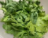春菊と豆腐の韓国風サラダ作り方1写真