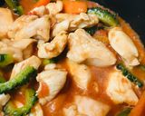 鶏肉＆ゴーヤーのトマトソース炒め煮作り方3写真