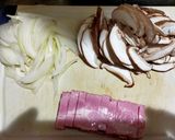 椎茸とベーコンの和風パスタ作り方1写真