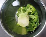 鶏ひき肉もやしブロッコリーの にんにく醤油炒め作り方1写真