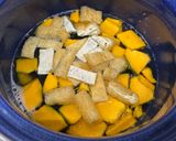 豆腐と油揚げの味噌汁（カボチャ使用）作り方2写真