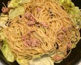 キャベツと塩昆布パスタ作り方3写真
