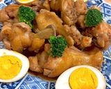 お酢でトロン～簡単分量☆手羽元＆ゆで卵煮作り方18写真