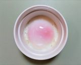 簡単ランチ!温泉卵と海苔の佃煮の納豆ピザ作り方2写真