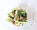 おつまみにも【キュウリのごま醤油和え】作り方3写真