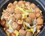 きのこと肉団子と白菜の卵とじ🎵作り方6写真