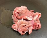 豚肉と水菜の炒め煮（すき焼き風味）作り方1写真